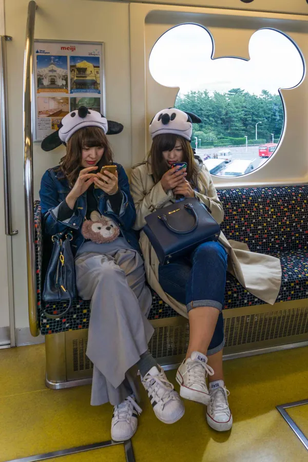 Girls on train