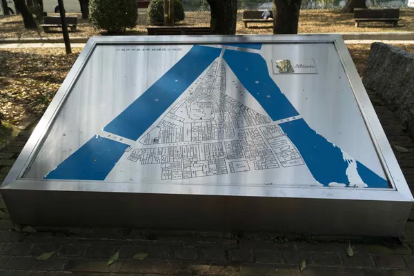 Map of Peace Park before the bomb