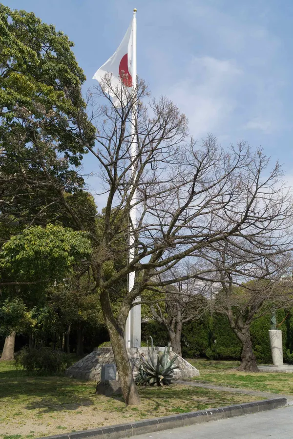 Monument to the former Zaimoku Cho