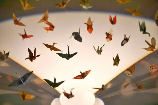 Paper cranes folded by Sadako Sasaki (1)