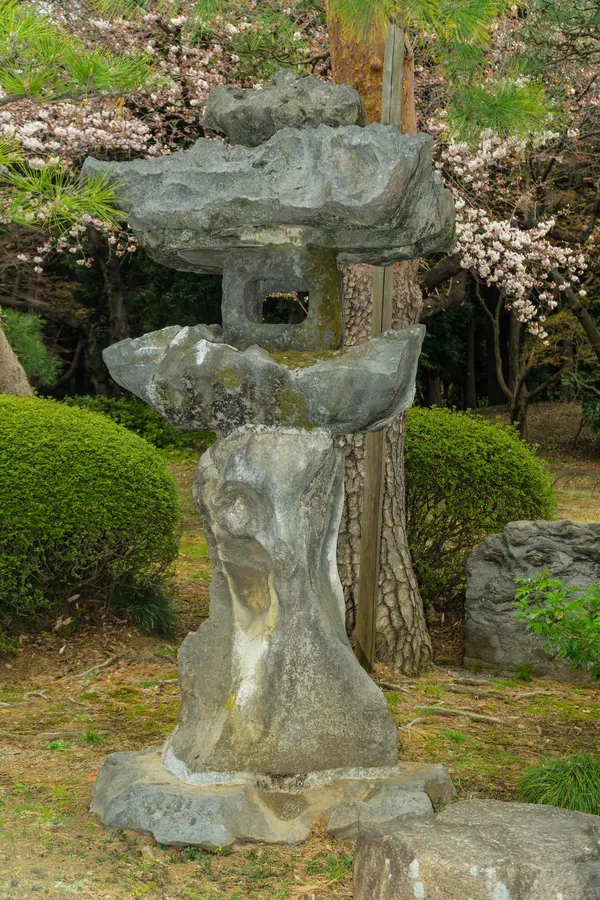 Stone lantern statue