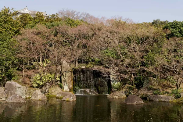 Waterfall, main garden