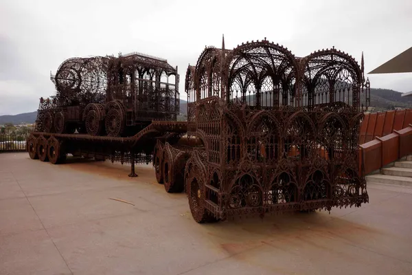 Flatbed truck and trailer (Wim Delvoye)