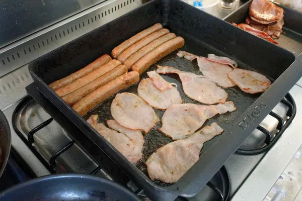 Bacon and sausages